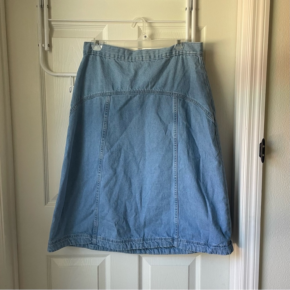 Denim A-Line Skirt, High Rise Drapey Denim Skirt From Old Navy